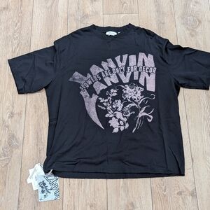 $690 Mens LANVIN x Future Logo Graphic T-Shirt Black Large